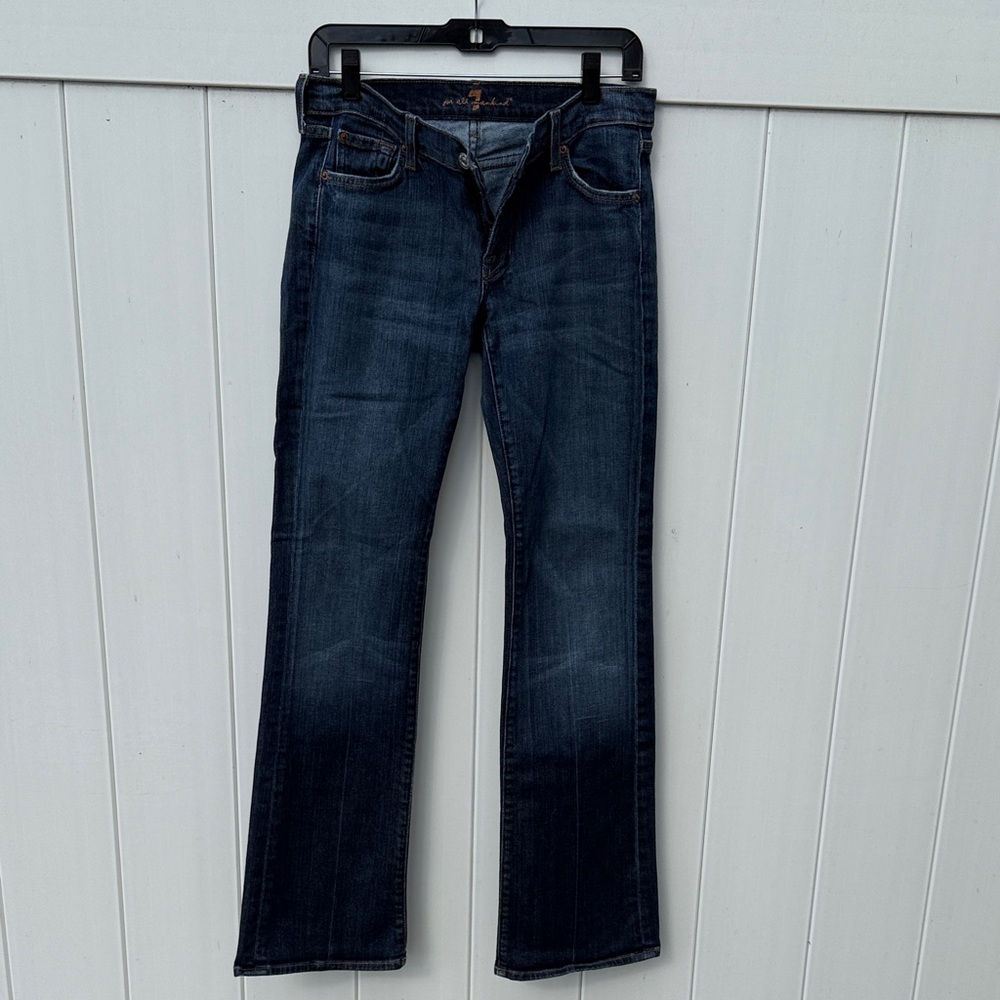 7 For All Mankind Dark Indigo Boot Cut Jeans Ladies Bootcut Size 28